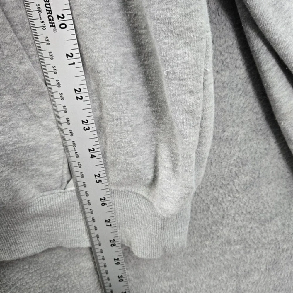 The North Face Men Sweatshirt‎ Large Gray Logo Fleece Pullover Drawstring